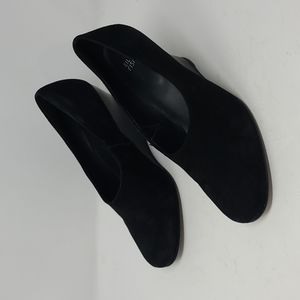 Eileen Fisher Black Suede Wedges Heel Size 9.5